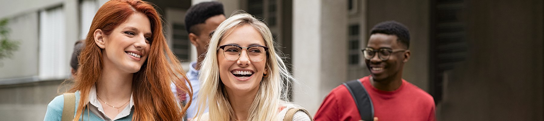 Students smiling