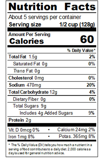 24 oz Pasta Sauce Super Chunky Mushroom Nutrition | Red Gold Private Brand