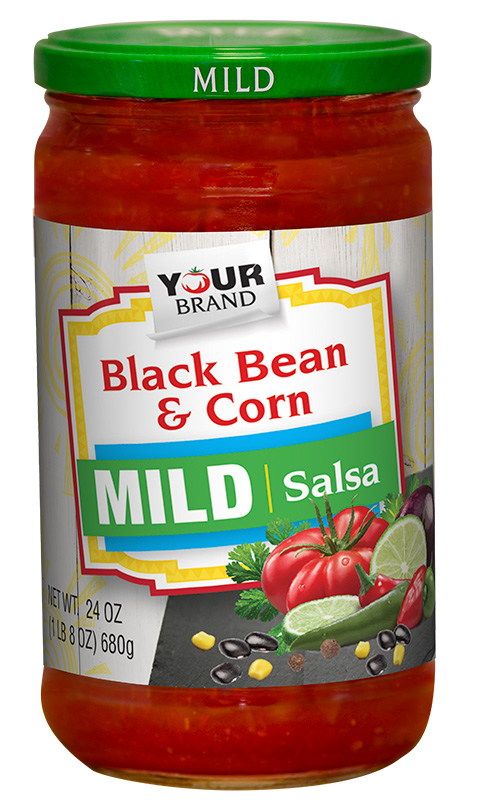 Red Gold Private Brand_SCC4_24 oz Mild Black Bean & Corn Salsa