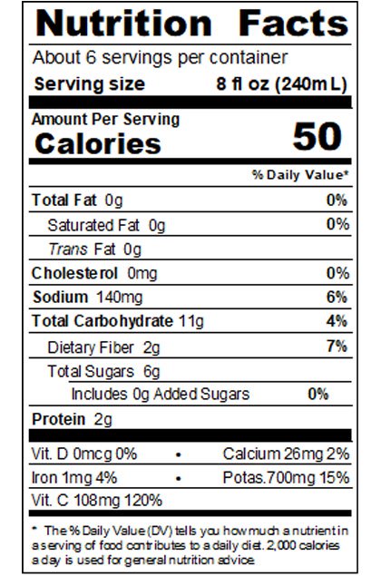 46 Fl Oz Low Sodium Tomato Juice From Concentrate low-sodium-100-tomato-juice-smartlabel