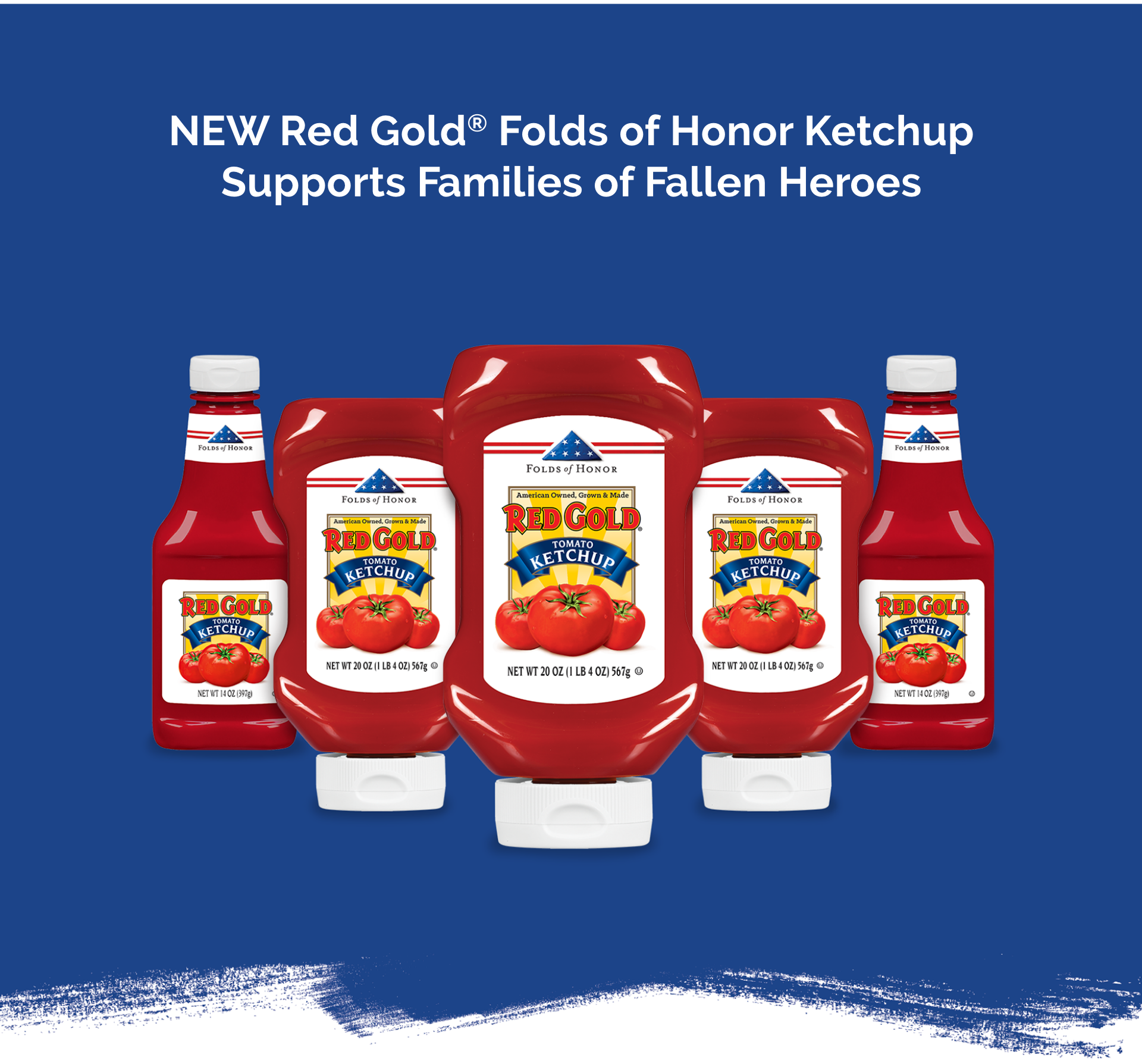 Red Gold Folds of Honor Ketchup